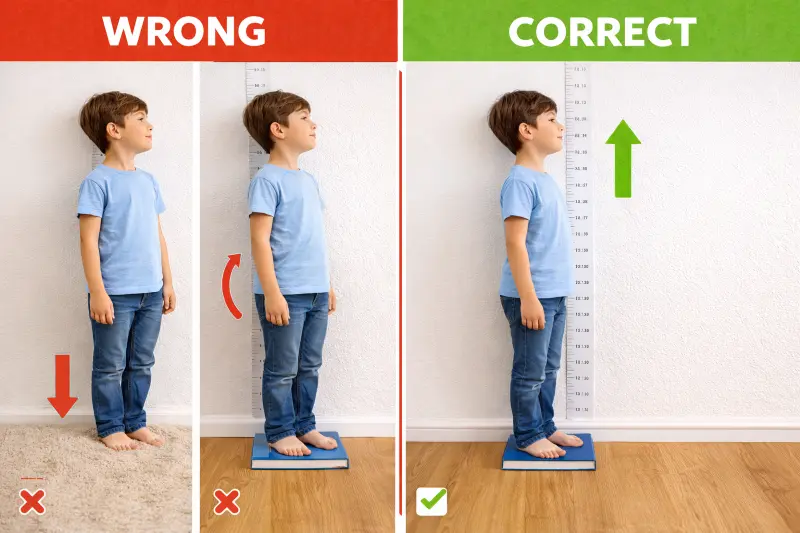 Measuring height correctly for children - proper techniques and positioning