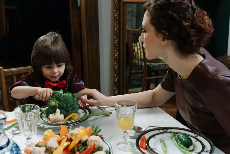 Teen boy eating healthy food to support growth and development